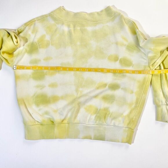 Pilcro and the Letterpress Anthropologie yellow Tie Dye Mock Neck sweatshirt M - Picture 4 of 7